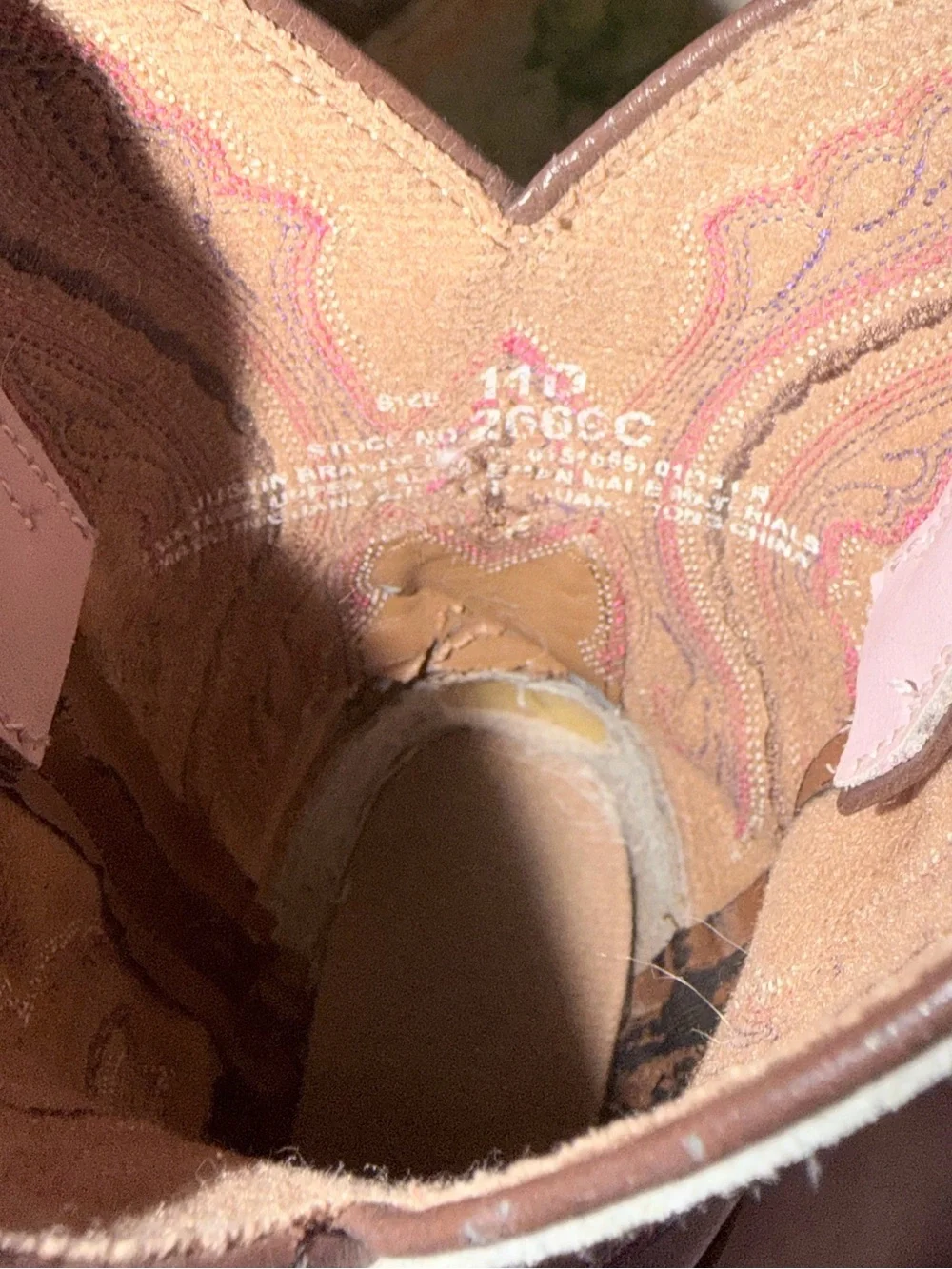 Justin Gypsy Pink Western Cowboy Boots Girls Toddler Size 11D